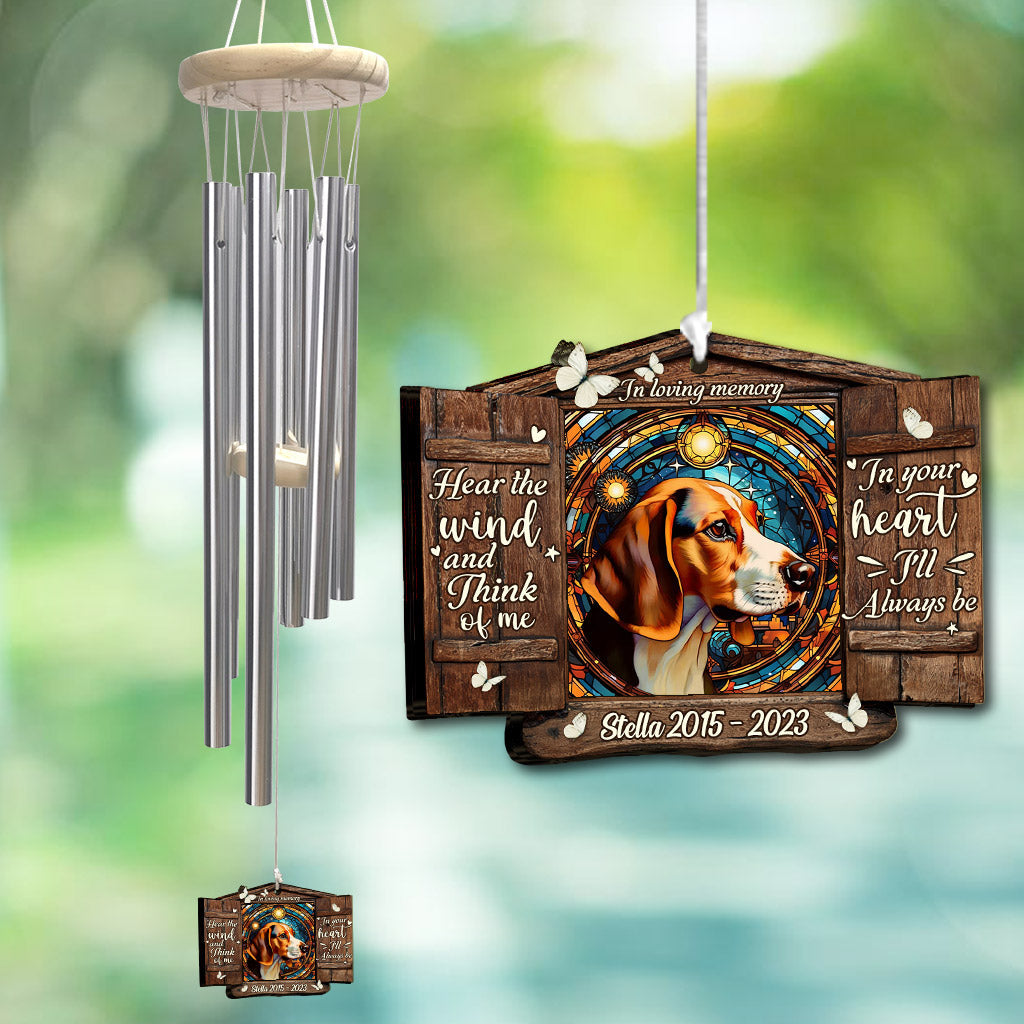 Hear The Wind And Think Of Me - Personalized Dog Wind Chime