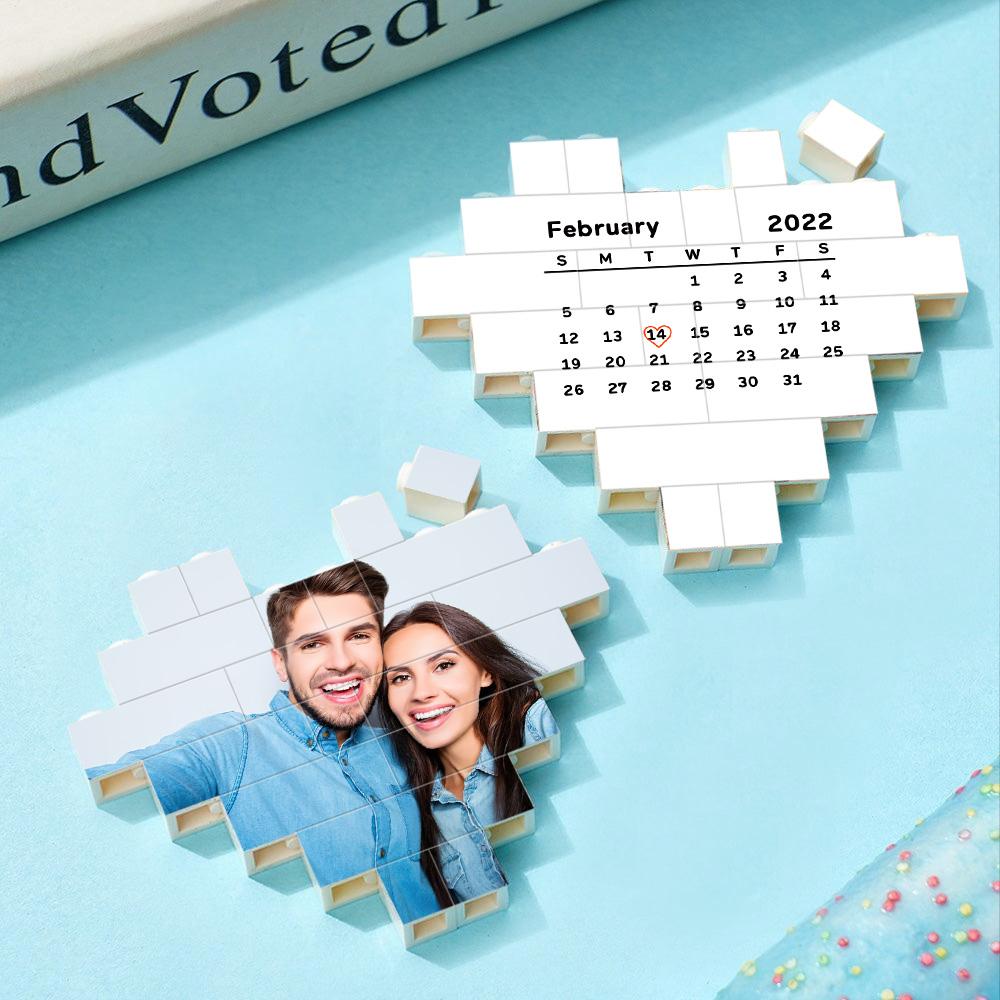 I Love You Forever - Personalized Couple Photo Heart Puzzle