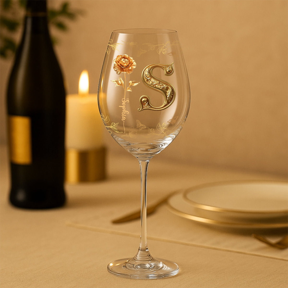 It Takes A Long Time To Grow An Old Friend - Personalized Bestie Wine Glass With Long Stem