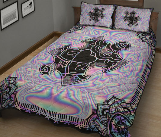 Holographic Autism Awareness Chan Holographic Manda Autism Awareness Quilt Set 0622