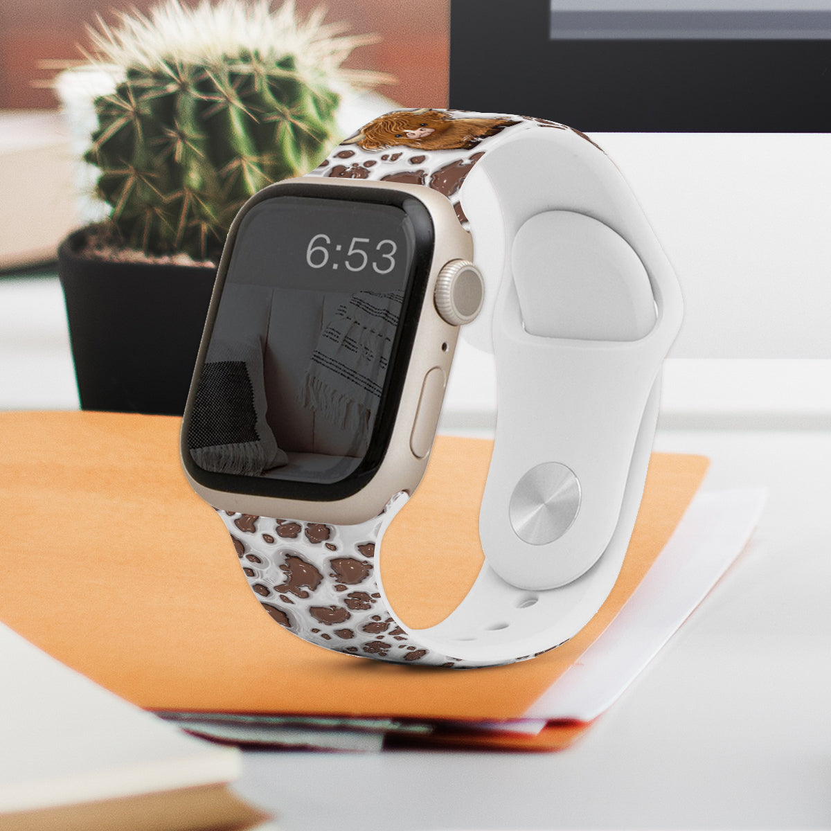 Just A Girl Who Loves Highland Cow - Personalized Apple Watch Band