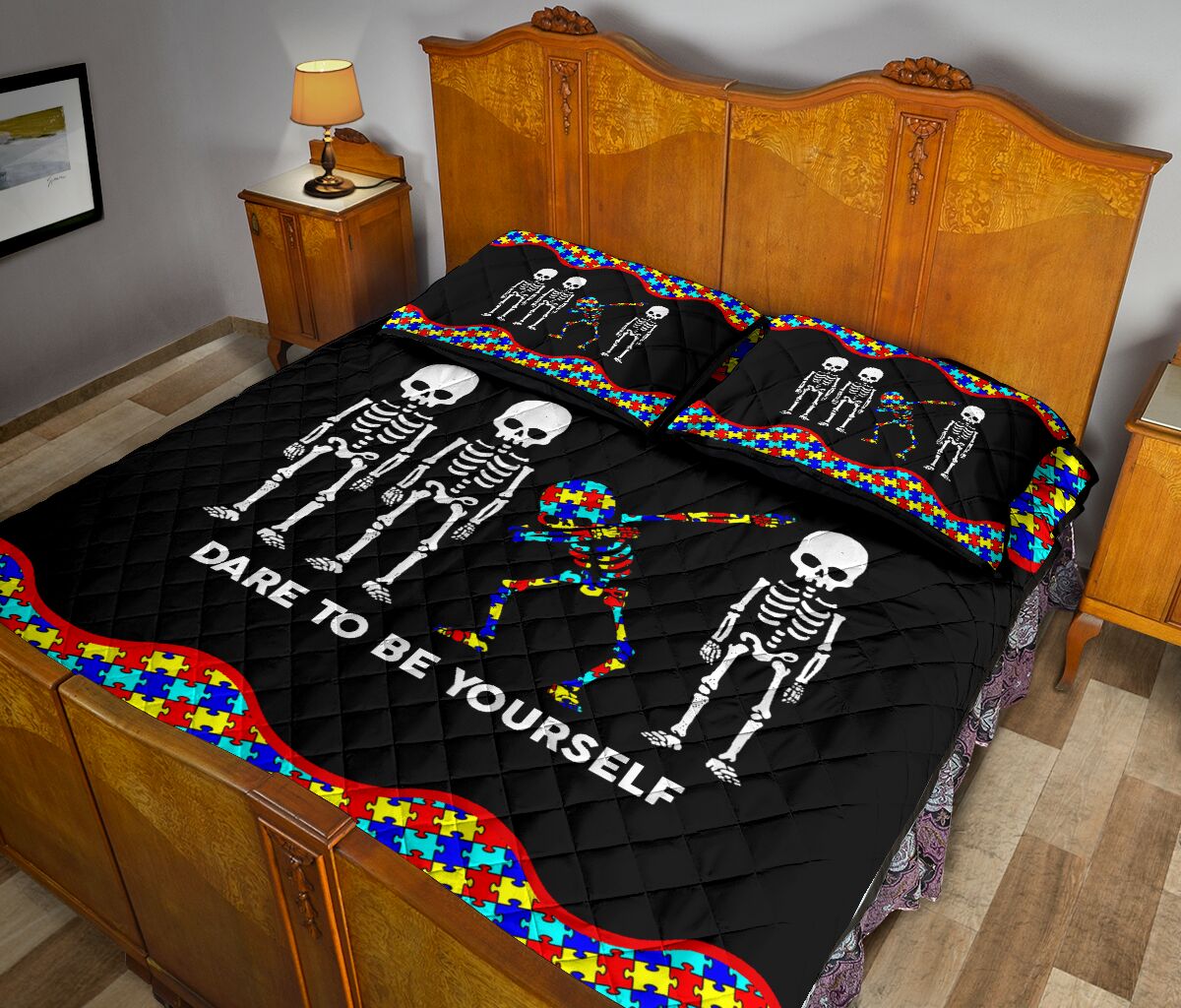 Dare To Be Yourself Autism Awareness Quilt Set 0622
