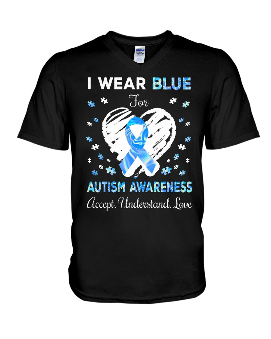 Autism I Wear Blue Hologram - Autism Awareness T-shirt and Hoodie 0921