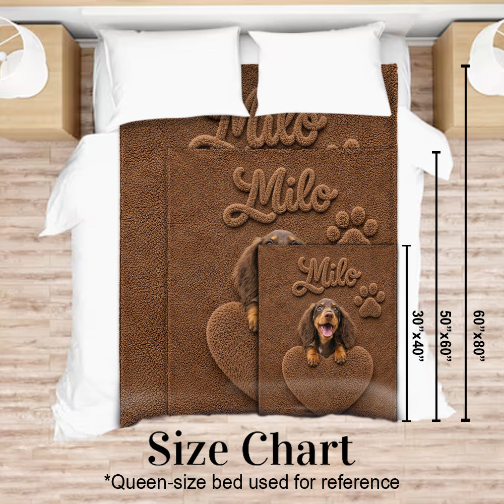 Heart Hugging Pet - Personalized Dog Blanket