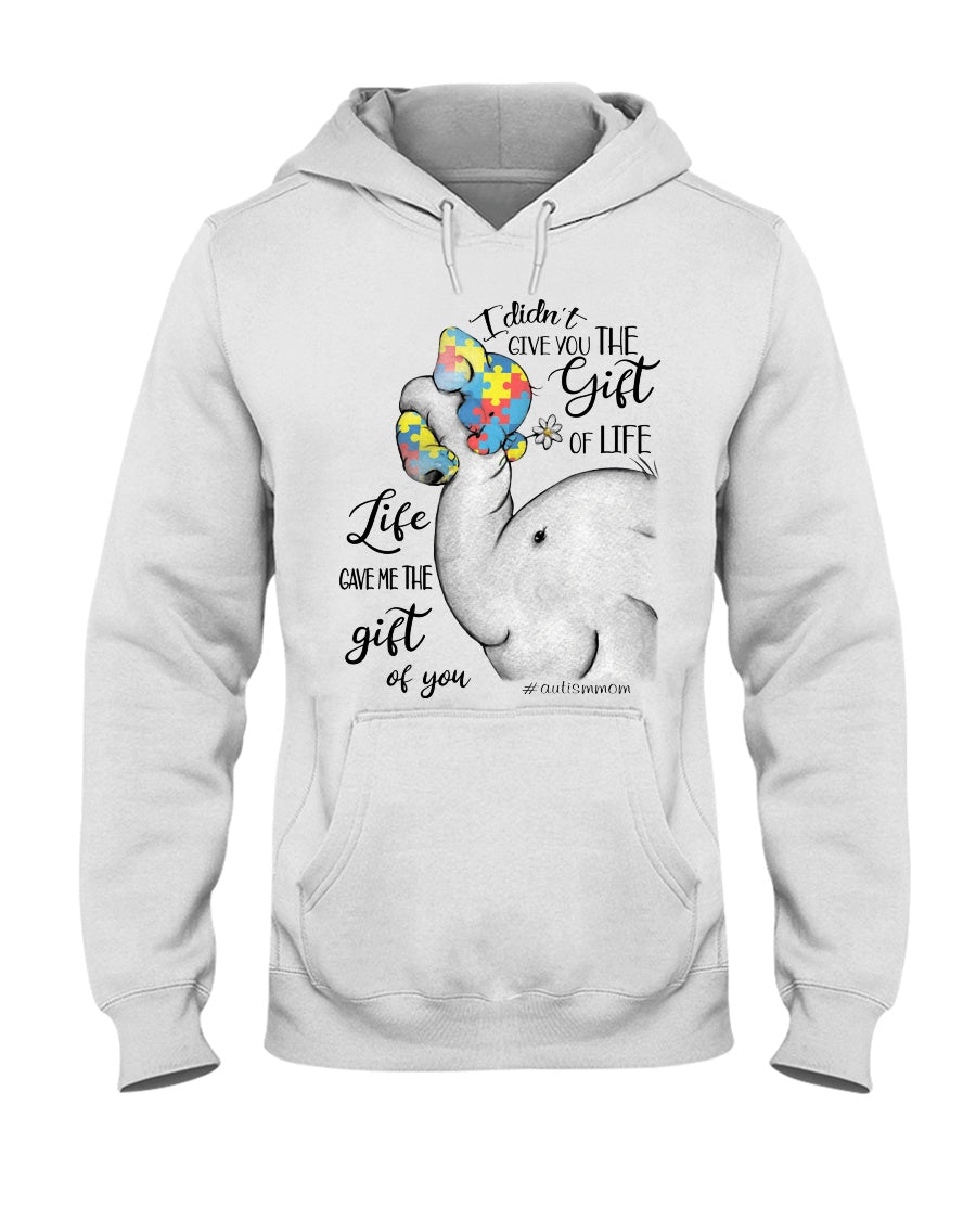 Elephant Life Gave Me The Gift Of You - Autism Awareness T-shirt and Hoodie 0520