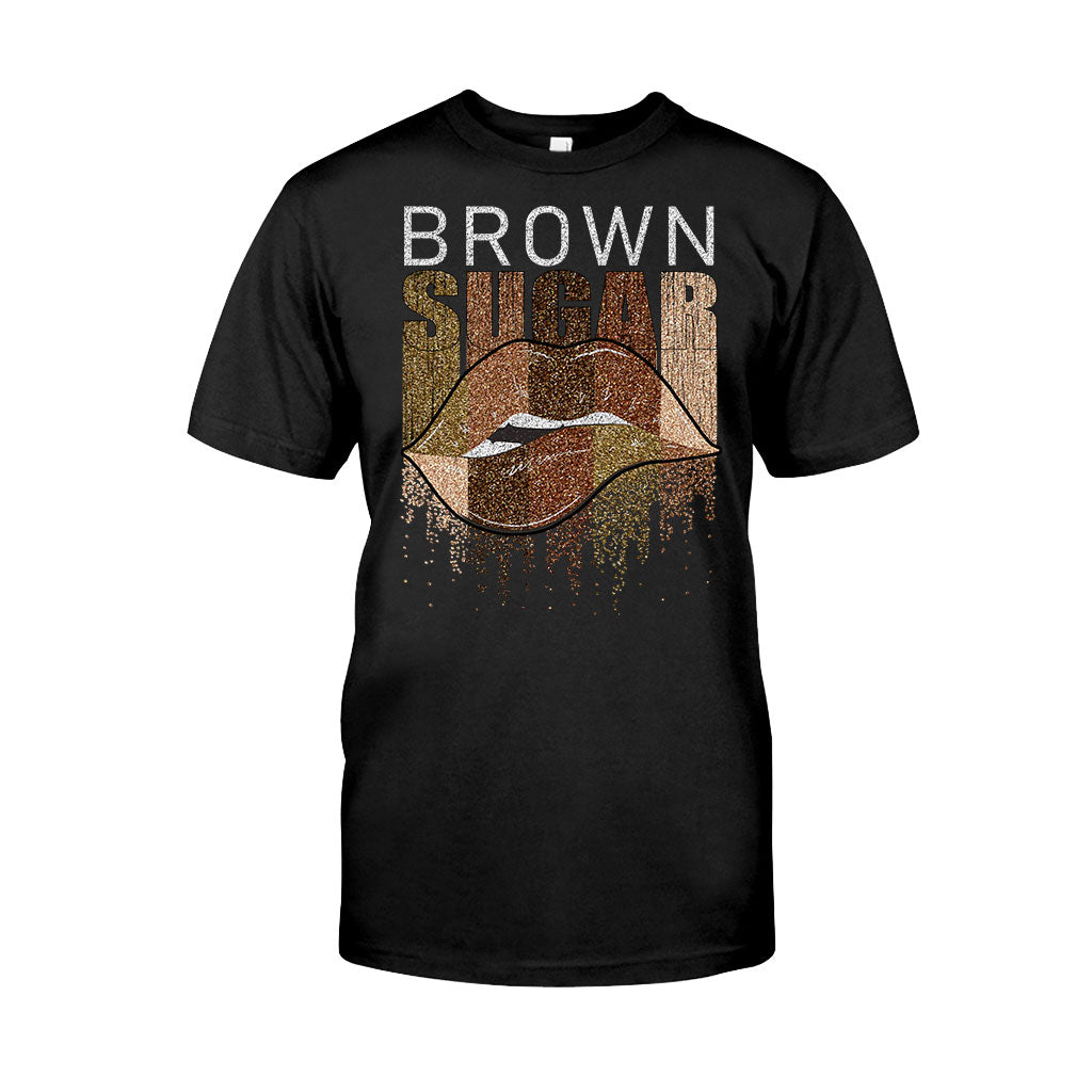 Brown Sugar - African American T-shirt and Hoodie With Faux Glitter Print 1121