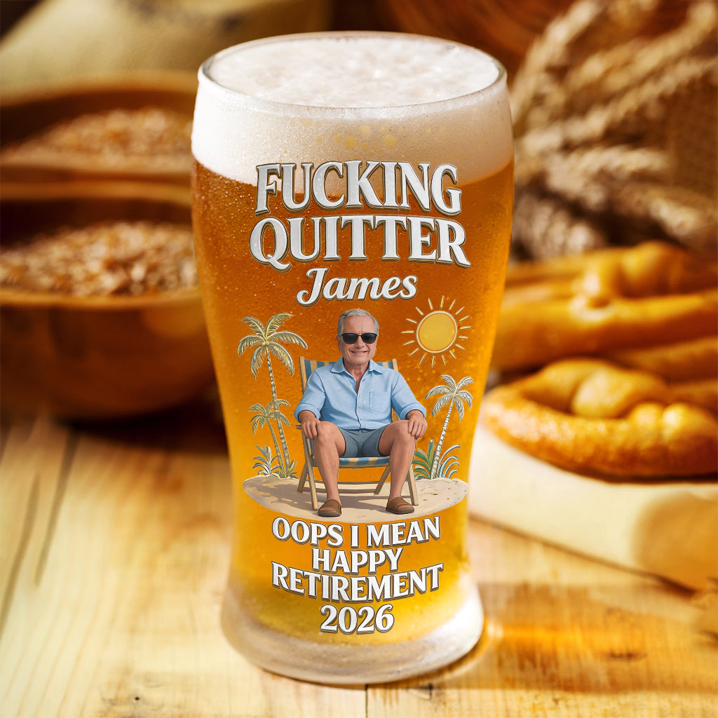 Happy Retirement - Personalized Retired Beer Pint