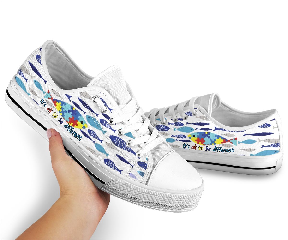 It's Ok To Be Different Autism Awareness Low Top Shoes 0622