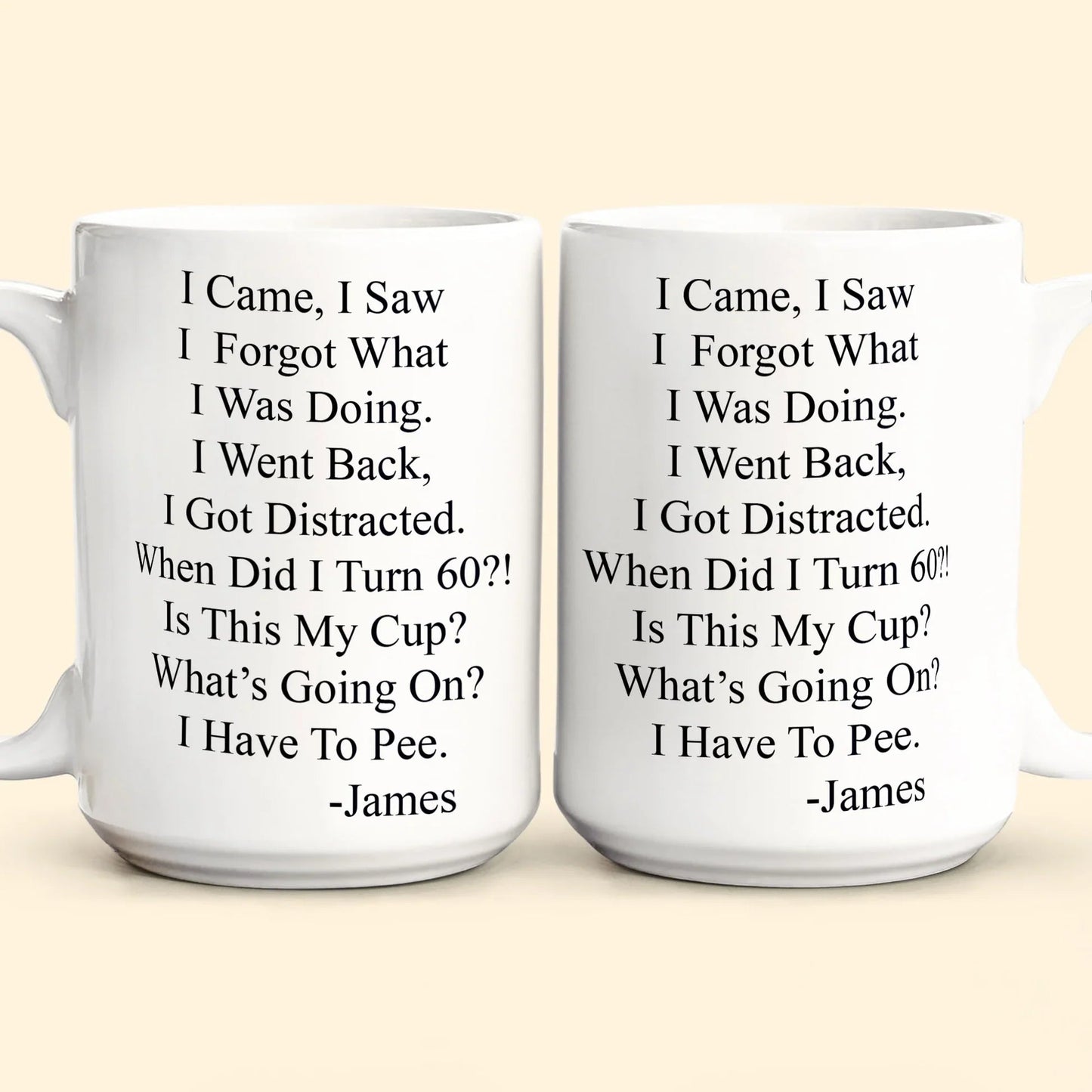 Funny Aging Quote Ceramic Mug, Personalized Daily Coffee Gift for Coworker or Friend, Cute Desk Laugh Gift