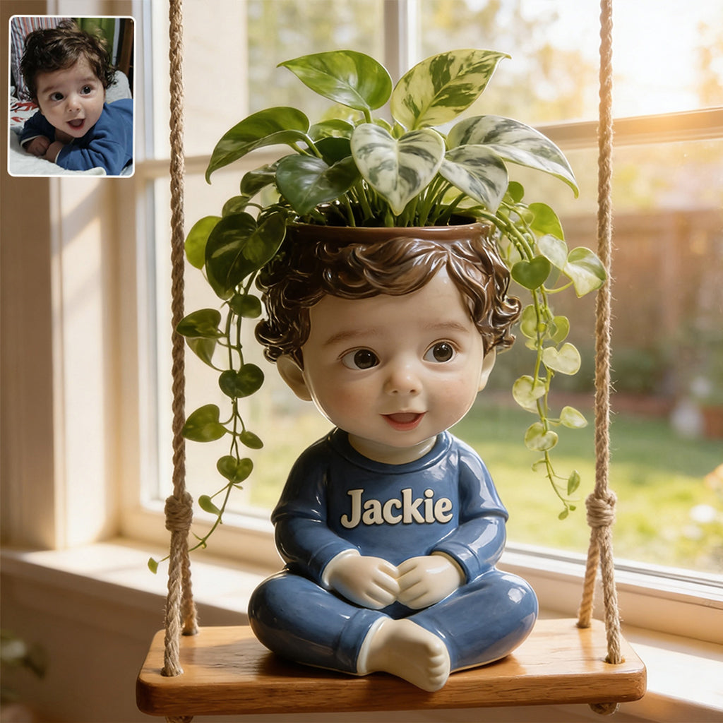 Little Bloom Swing - Personalized Kid Hanging Pot