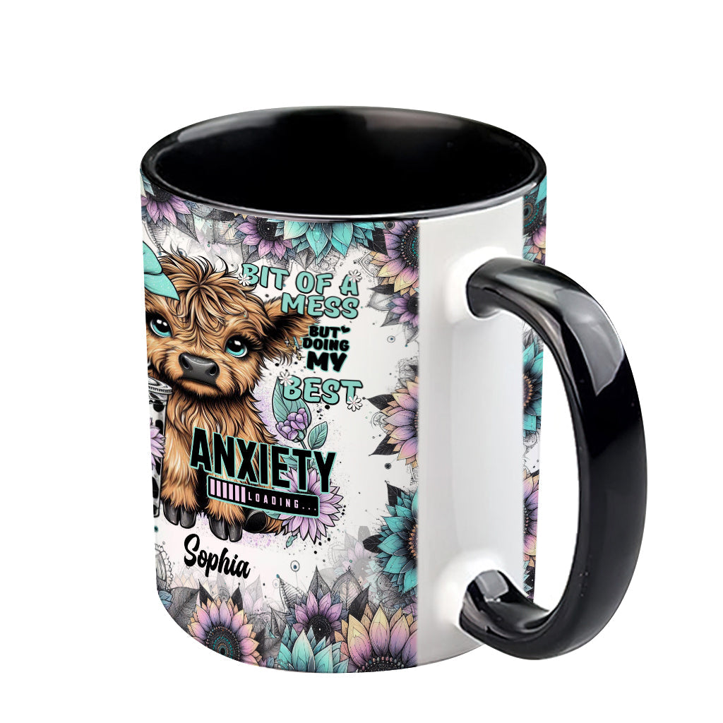 Bit Of A Mess But Doing My Best - Personalized Accent Mug
