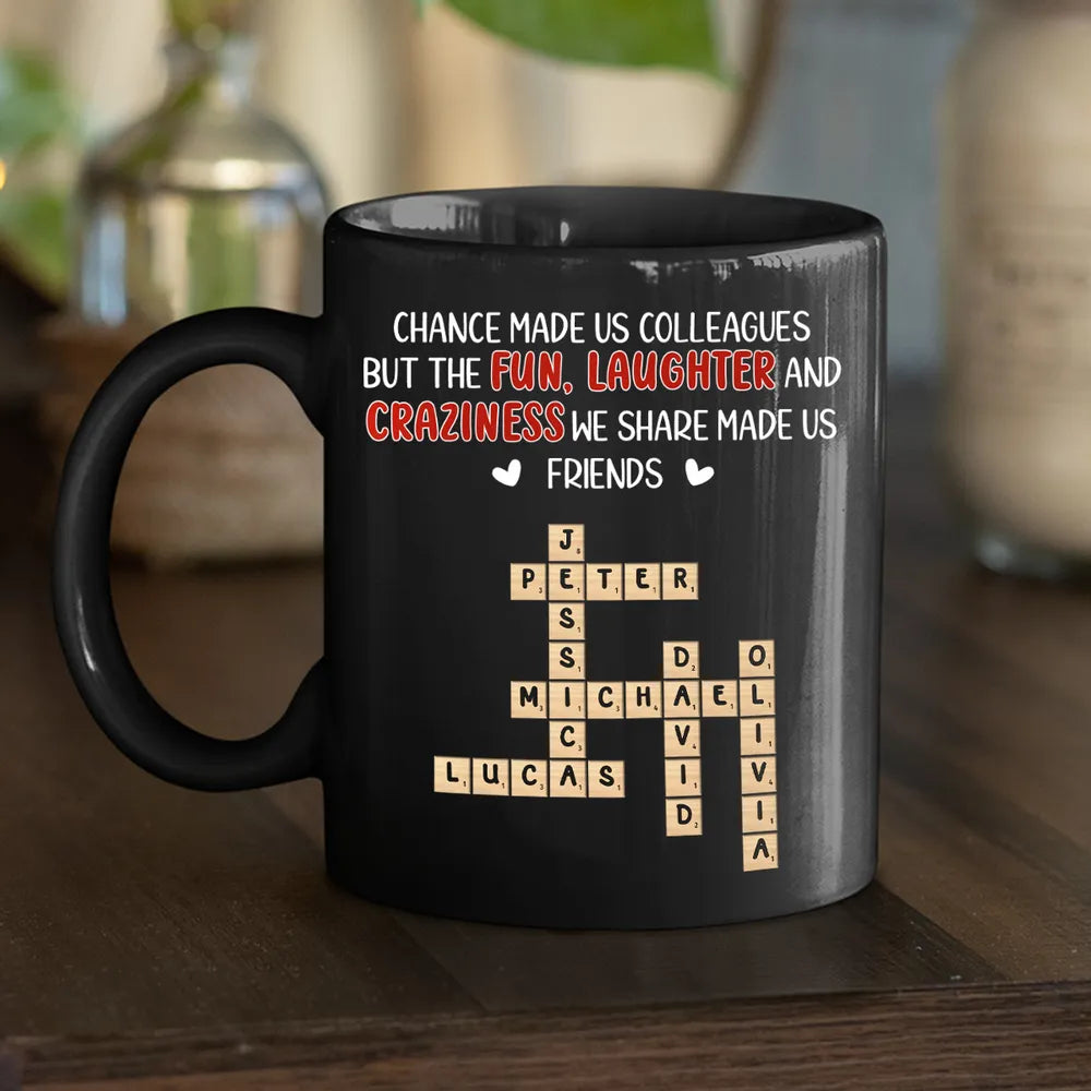 Personalized Full Color Mug for Coworkers – Chance Made Us Colleagues Design, Unique Office Gift for Friends & Coffee Lovers