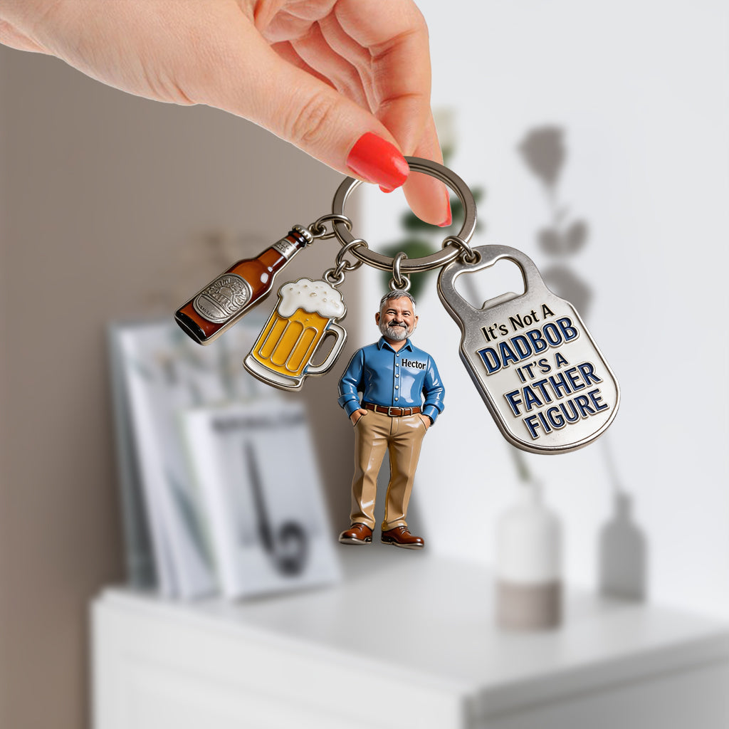 It's Not A Dad Bob - Personalized Father Premium Keychain With Charms