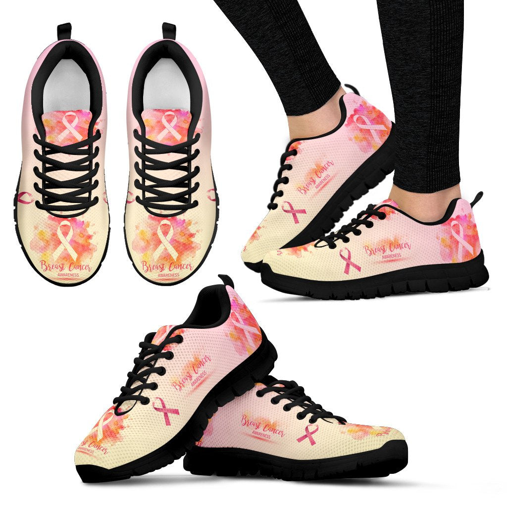 Light Pink Cure Breast Cancer Awareness Sneakers