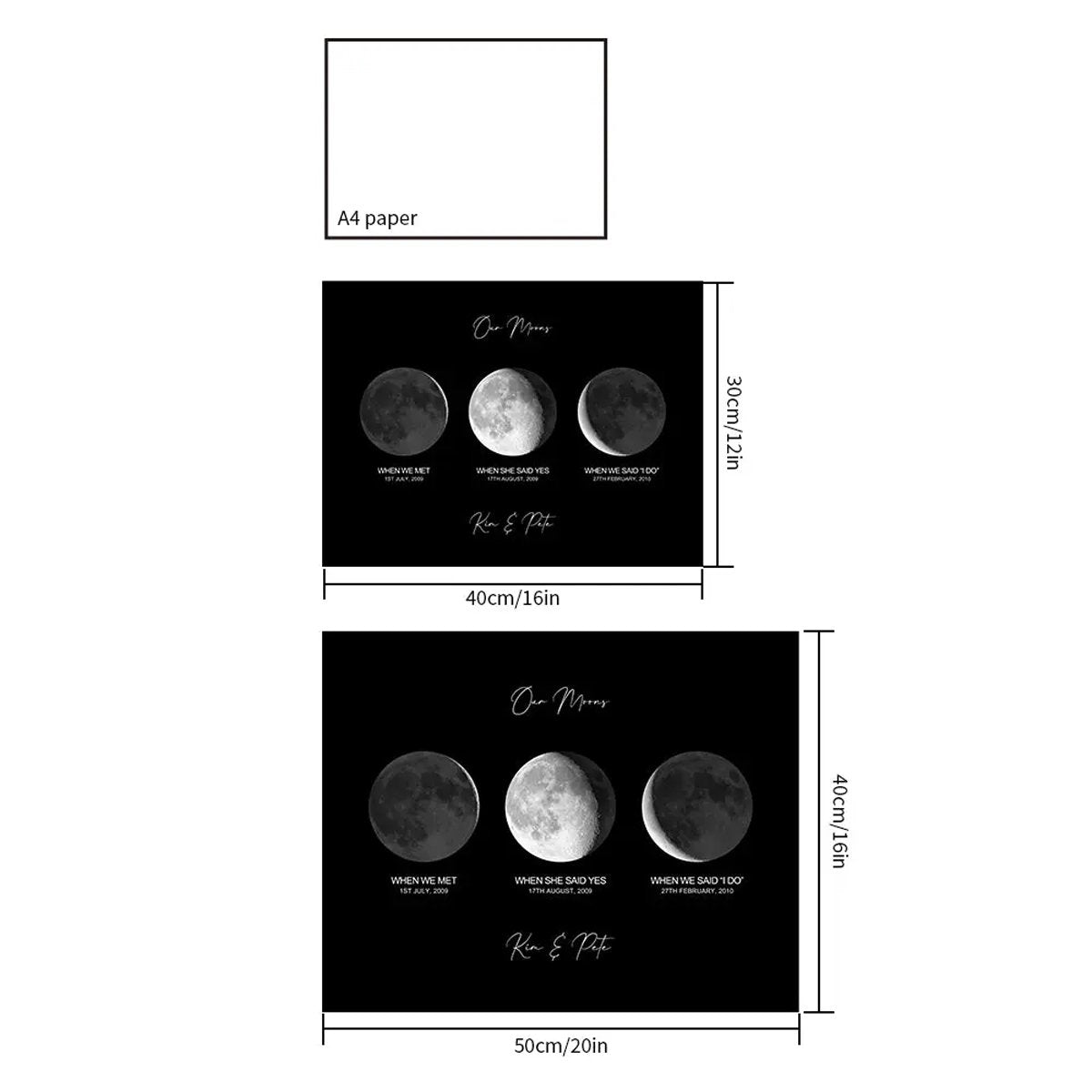 Custom Moon Phase And Message - Personalized Mother Moon Phase Poster
