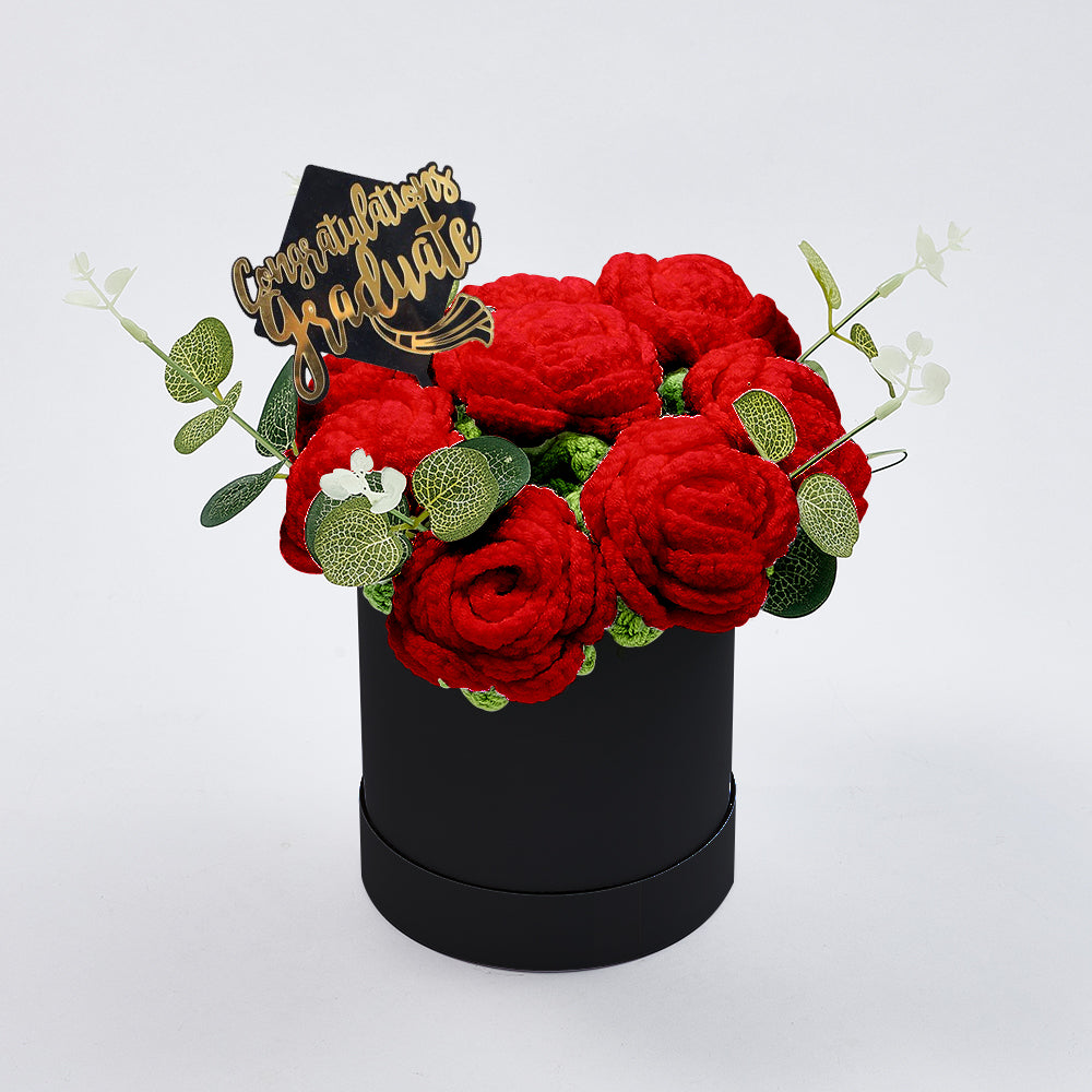 Congratulations Graduate - Personalized Graduation Crochet Flowers Graduation Gift Box