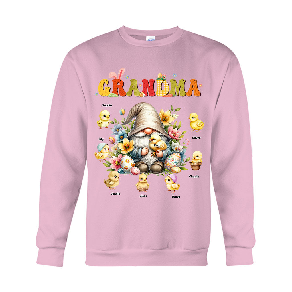 Gift For Grandma Easter Gnome - Personalized Grandma T-shirt And Hoodie