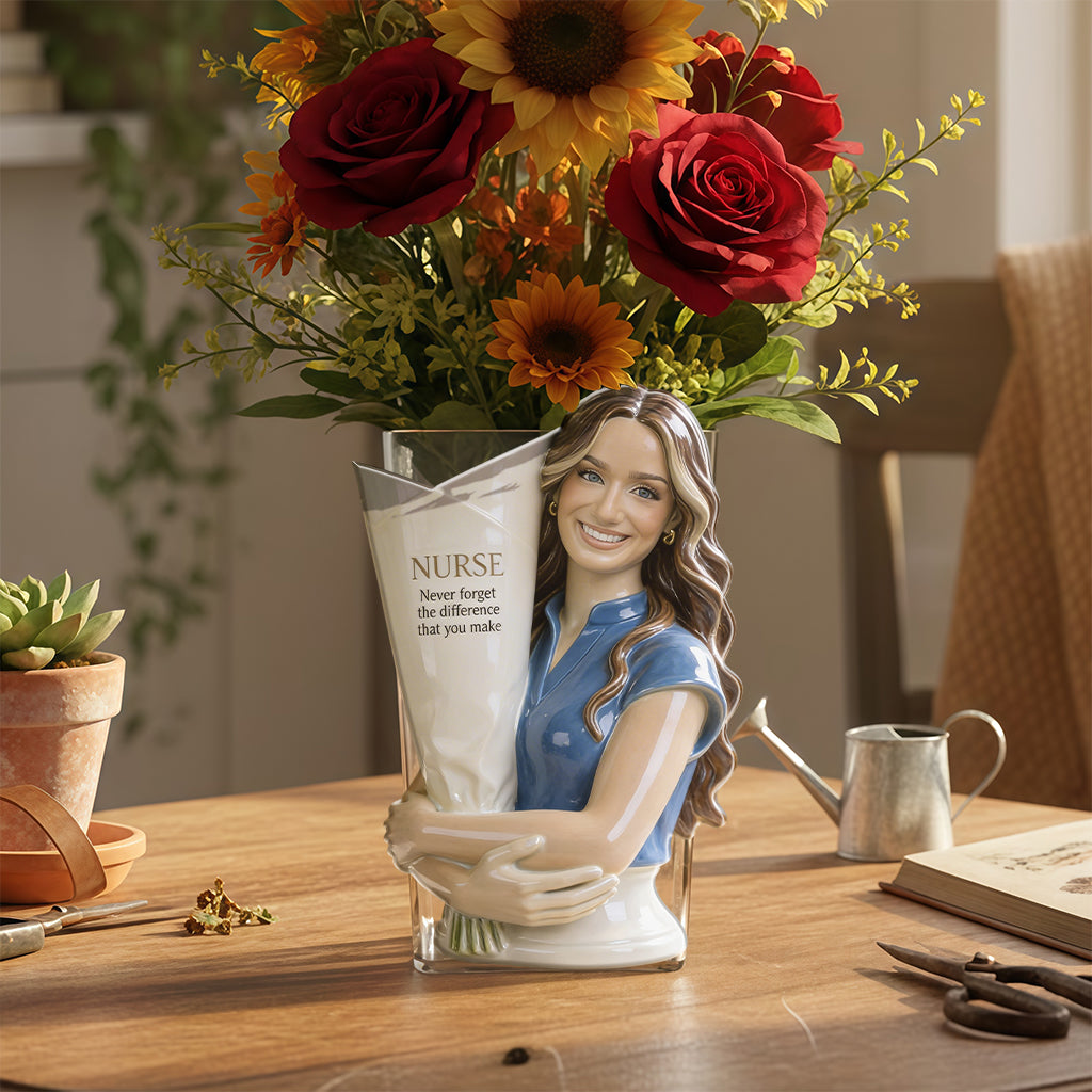 Custom Any Photo - Personalized Nurse Acrylic Pot