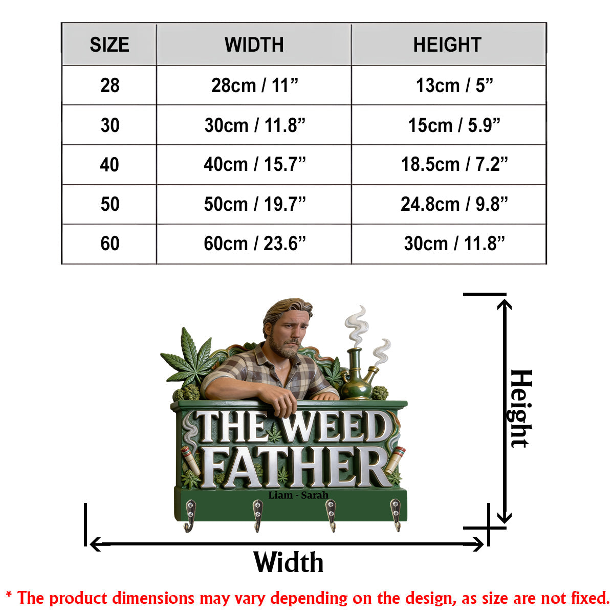 Custom Any Photo - Personalized Weed Custom Shaped Hanging Rack