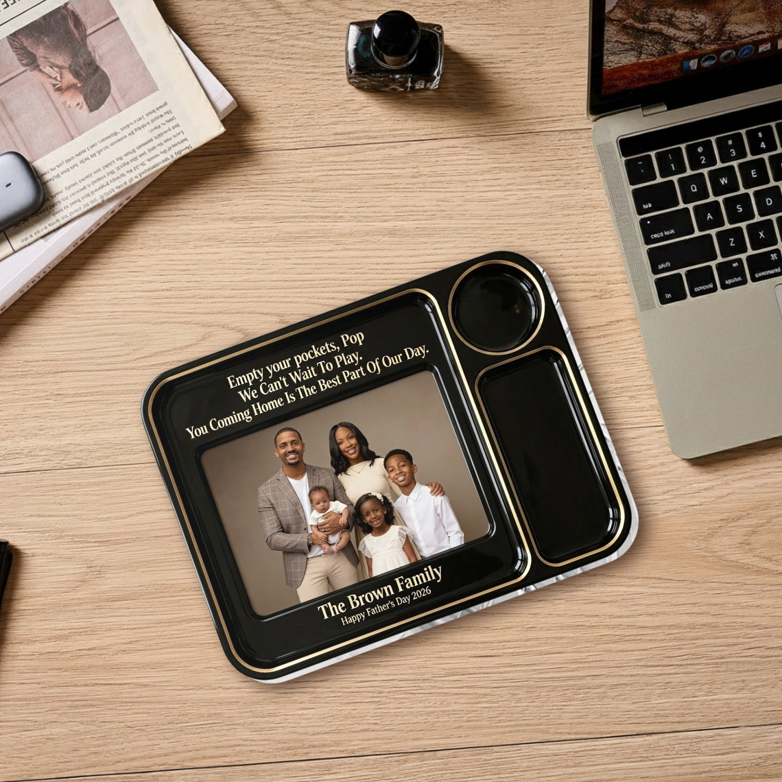 Father's Day Gift, Key & Wallet Tray - Personalized Father Catch-All Tray