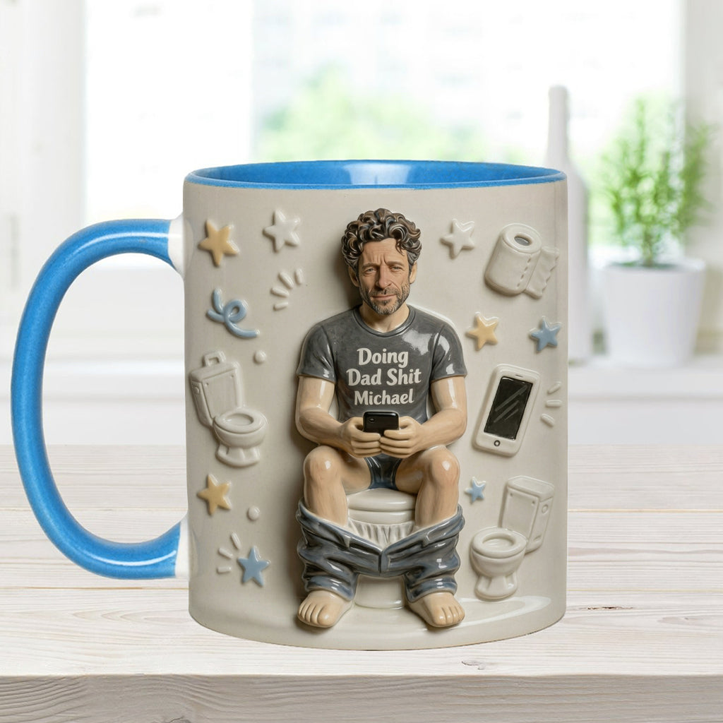 Best Time Of Day - Personalized Father Accent Mug & Coaster