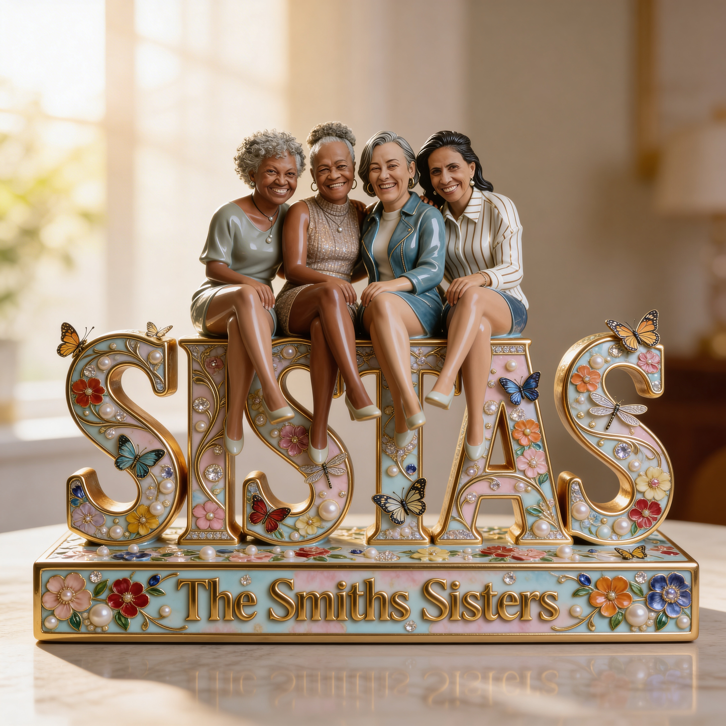Besties Gift, Best Friend Gift Idea - Personalized Bestie Custom Shaped Acrylic Plaque