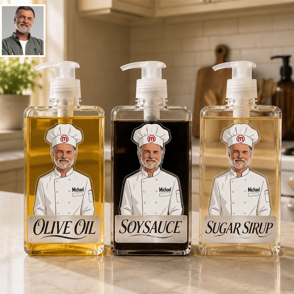 Kitchen Dispenser Custom For Cooking Lovers - Personalized Cooking Pump Dispenser