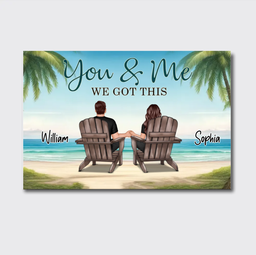 Personalized You, Me, and the Dogs Poster, Canvas, Plaque, and Keychain - Perfect Anniversary Gift for Pet Lovers3