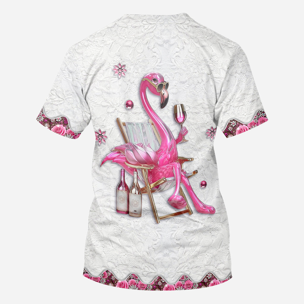 Be a Flamingo In a Flock of Pigeons - Personalized Flamingo All Over Shirt