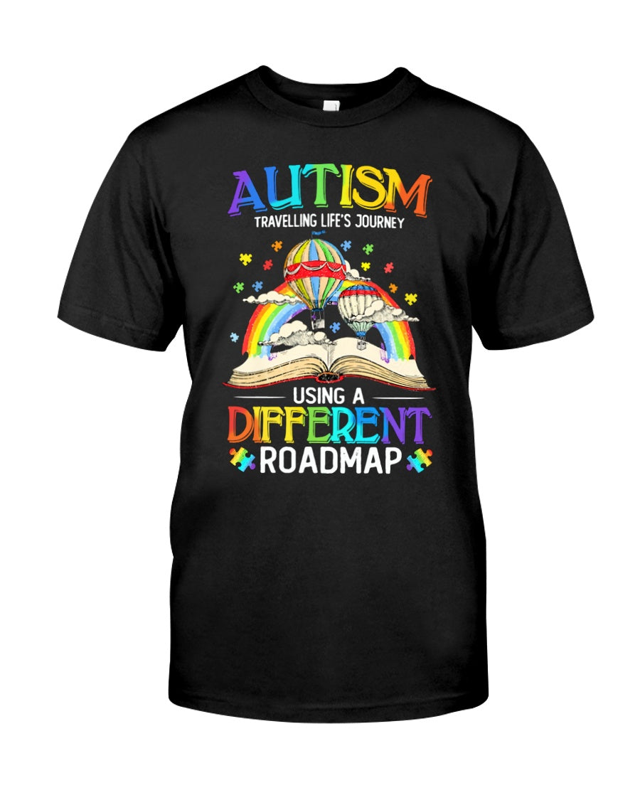 Autism Different Roadmap - Autism Awareness T-shirt and Hoodie 0921