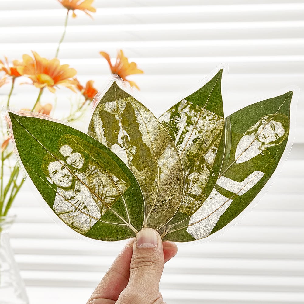 Any Photo - Personalized Photo Leaf Carving Bookmark