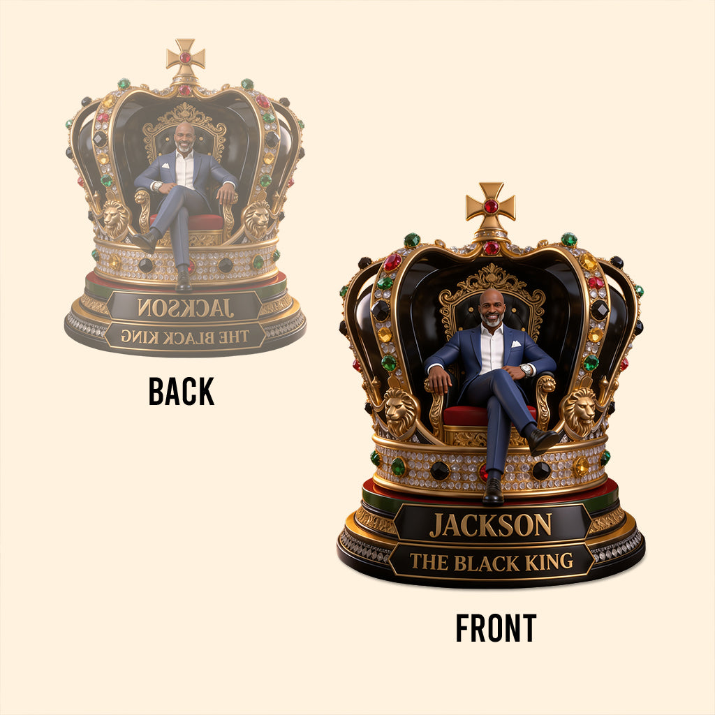 Custom Any Photo Black King - Personalized African American Custom Shaped Acrylic Plaque