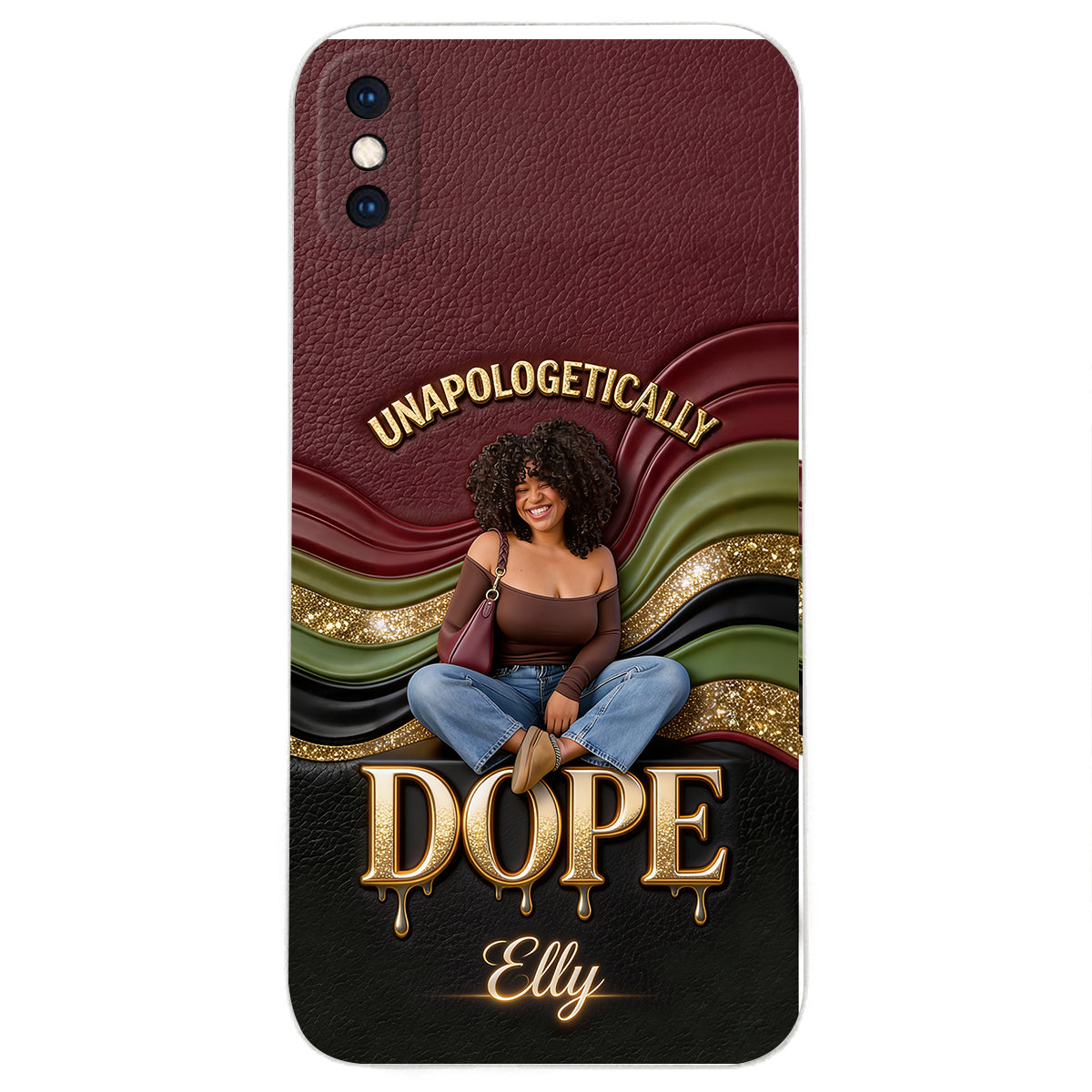 Happy Juneteeth, Black History, Black Pride - Personalized African American 3D Embossed Leather Phone Case