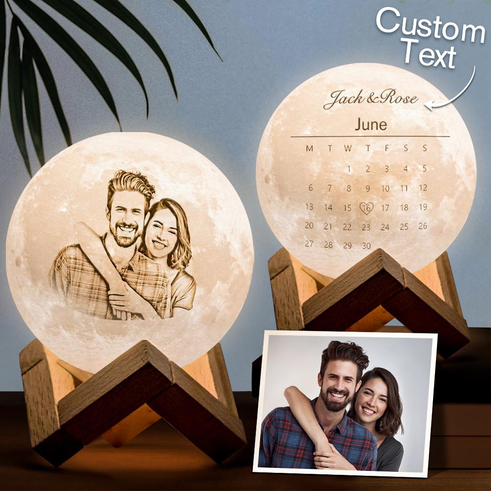 I Love You To The Moon And Back - Personalized Couple Moon Lamp