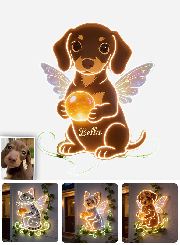 Custom Any Pet Photo - Personalized Pet LED Light Acrylic Sign