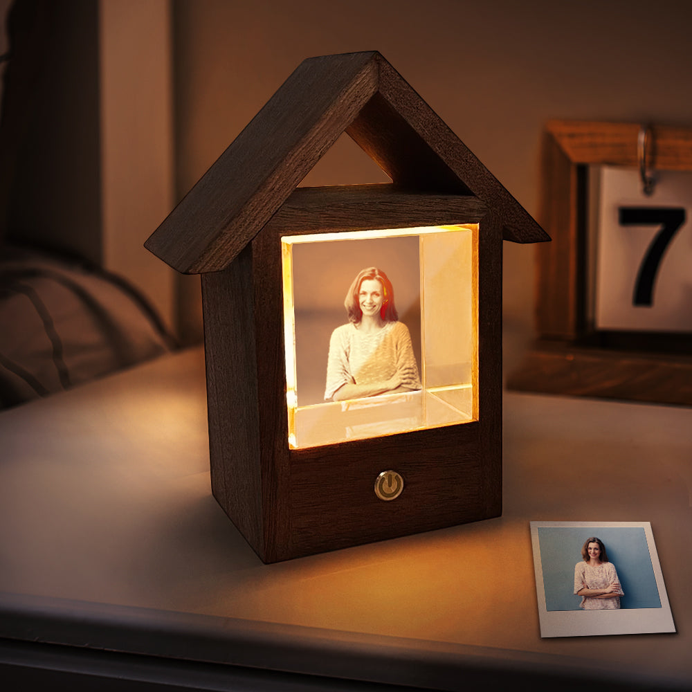 Crystal Wooden Lamp - Personalized Lamp