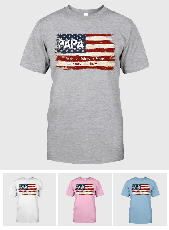Dad's Life 4th Of July - Personalized Father T-shirt And Hoodie