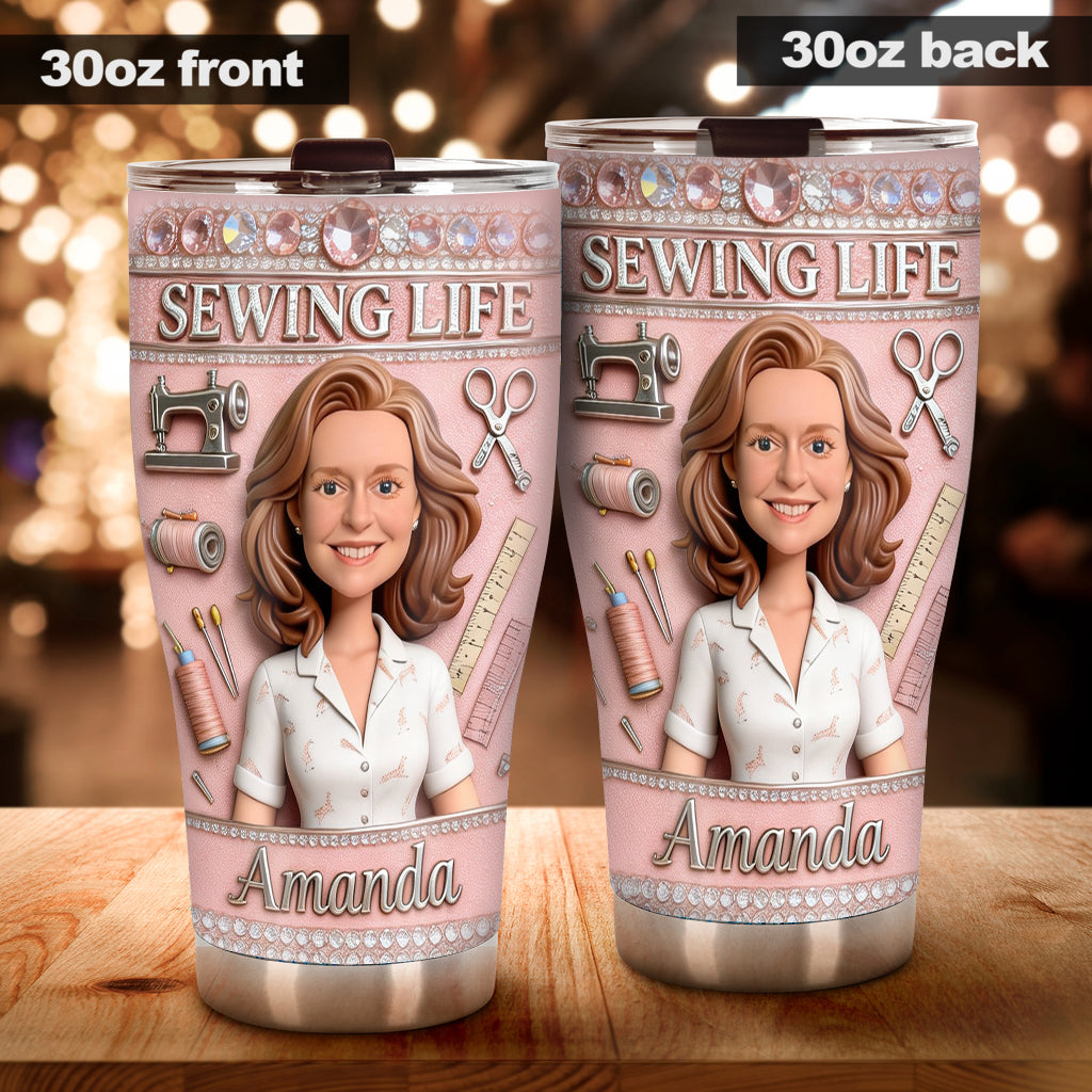 Custom Any Photo - Personalized Sewing Tumbler