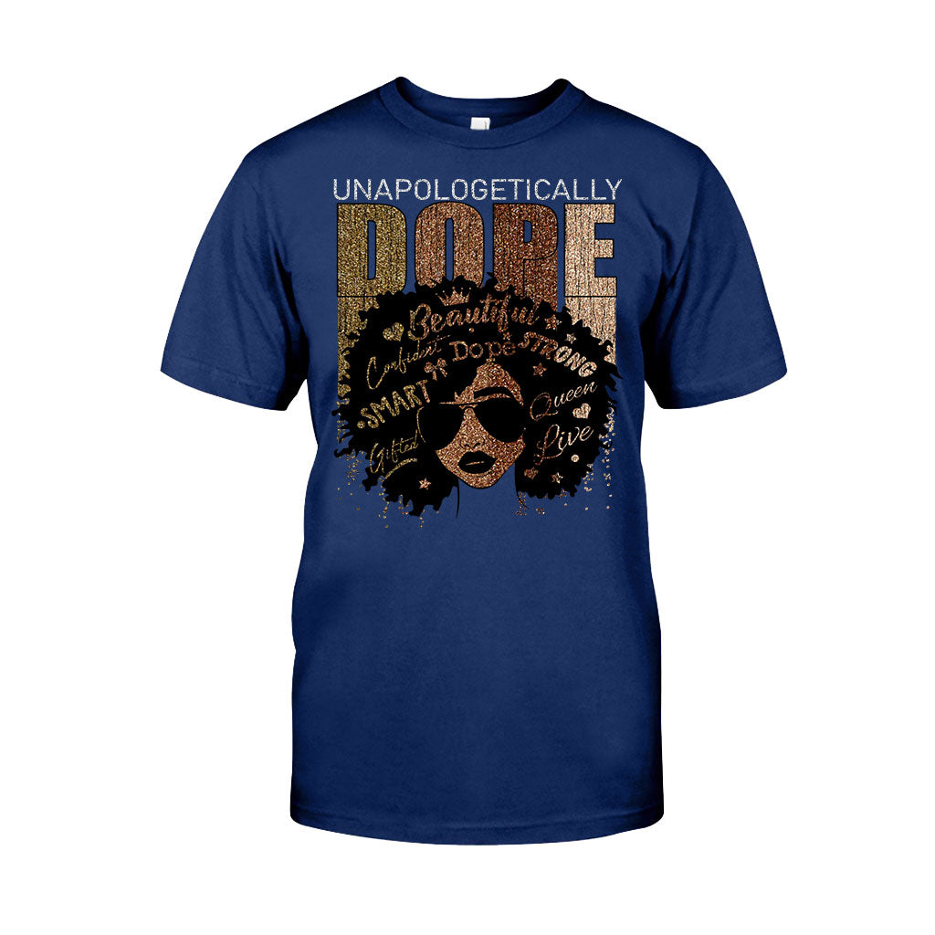 Black Queen - African American T-shirt and Hoodie With Faux Glitter Print 1121
