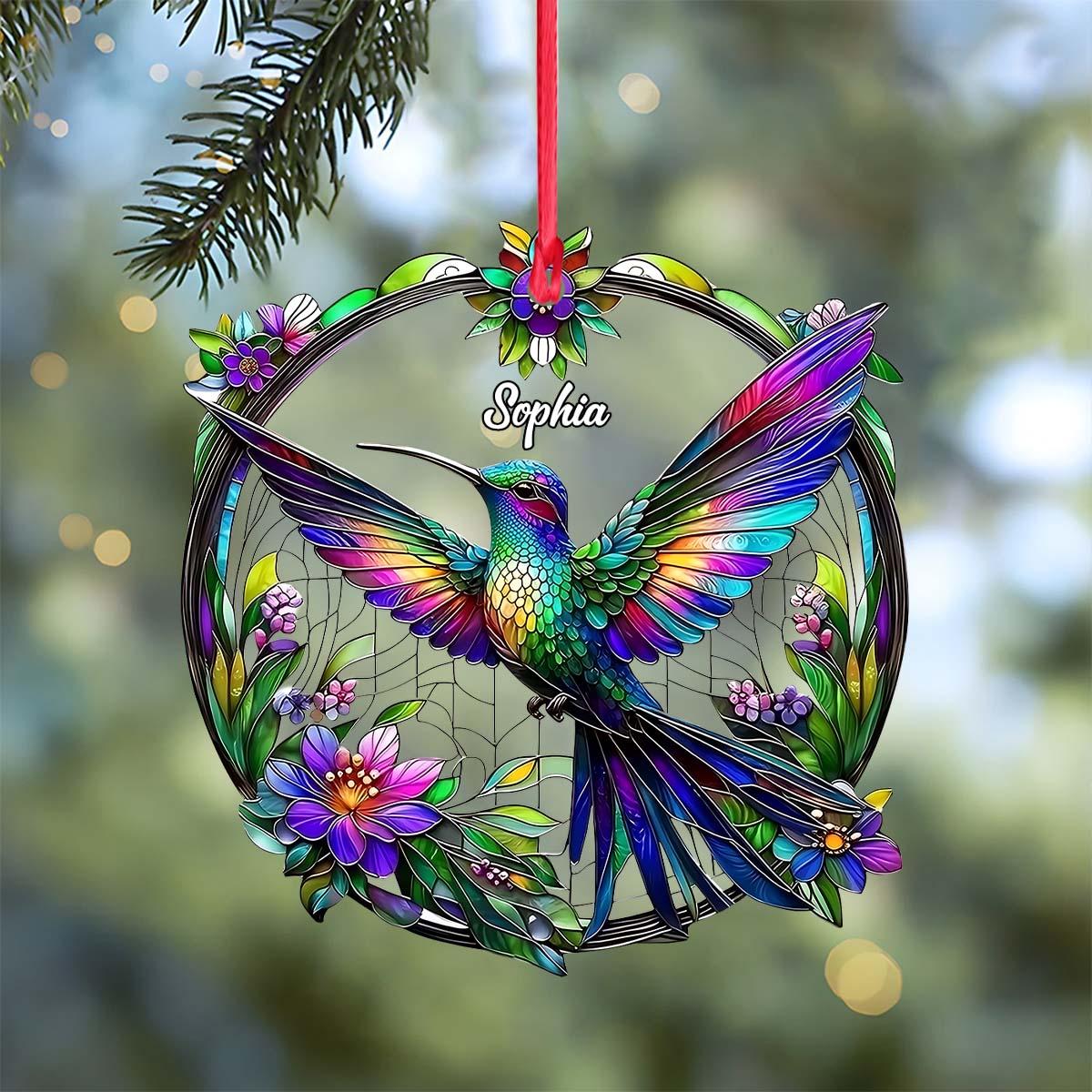 Beatiful Hummingbird - Personalized Hummingbird Ornament