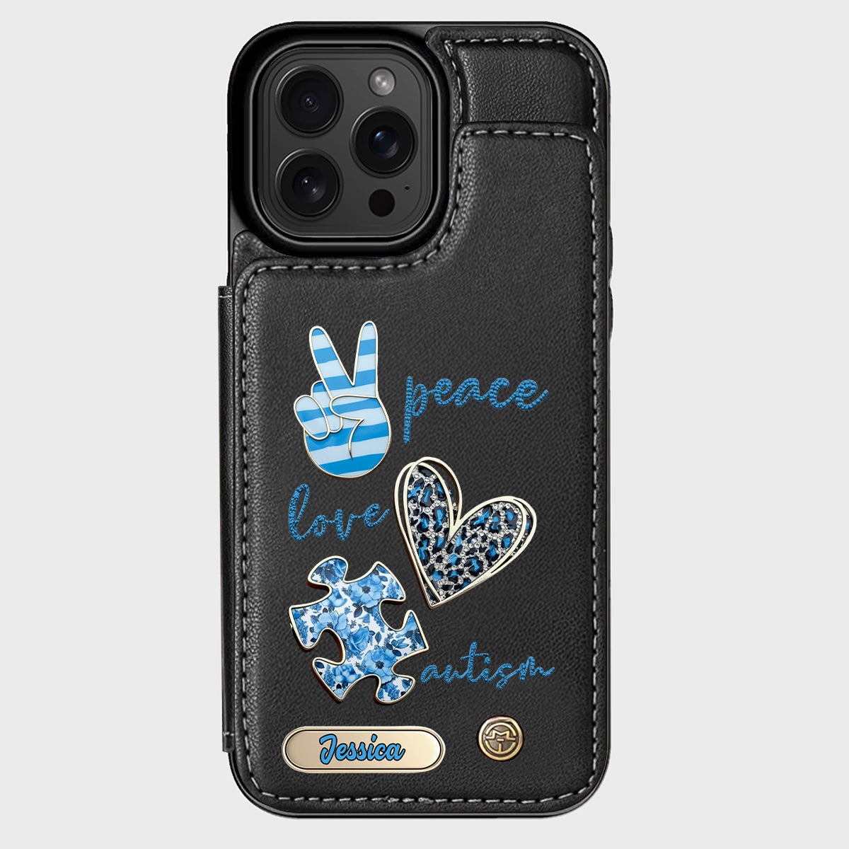 Autism Awareness - Personalized Autism Awareness Wallet Phone Case