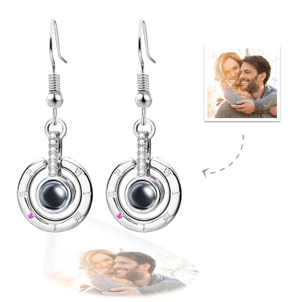 Any Photo - Personalized Exquisite Circular Projection Earrings