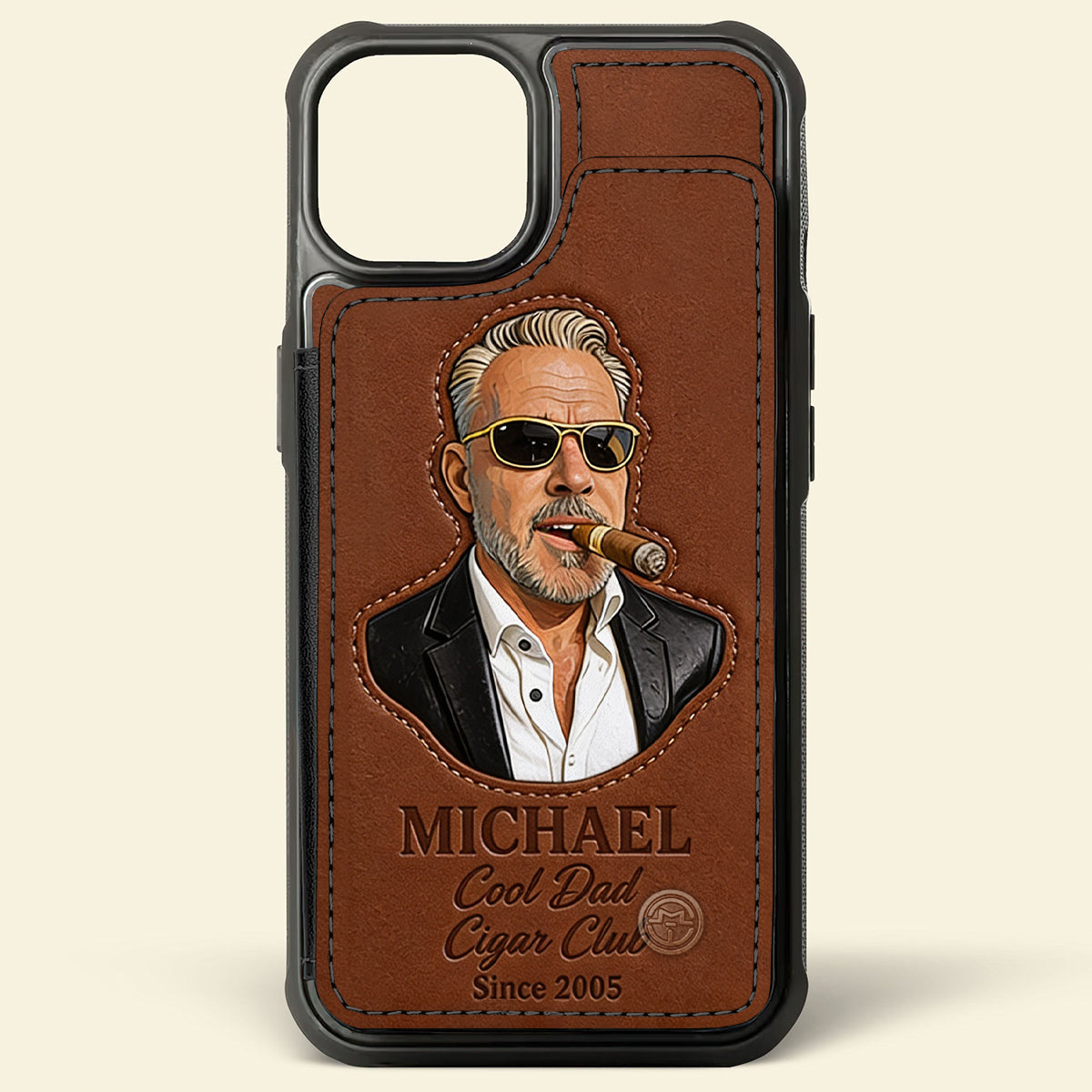 Dad Loves Cigars - Personalized Father Fully Printed Wallet Phone Case
