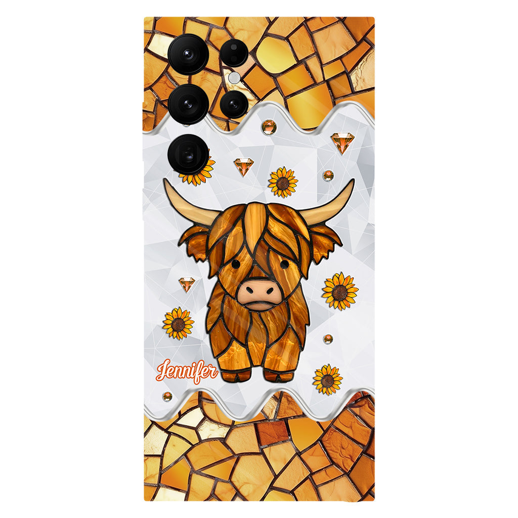 Adorable Highland Cow - Personalized Highland Cow Full Print Phone Case