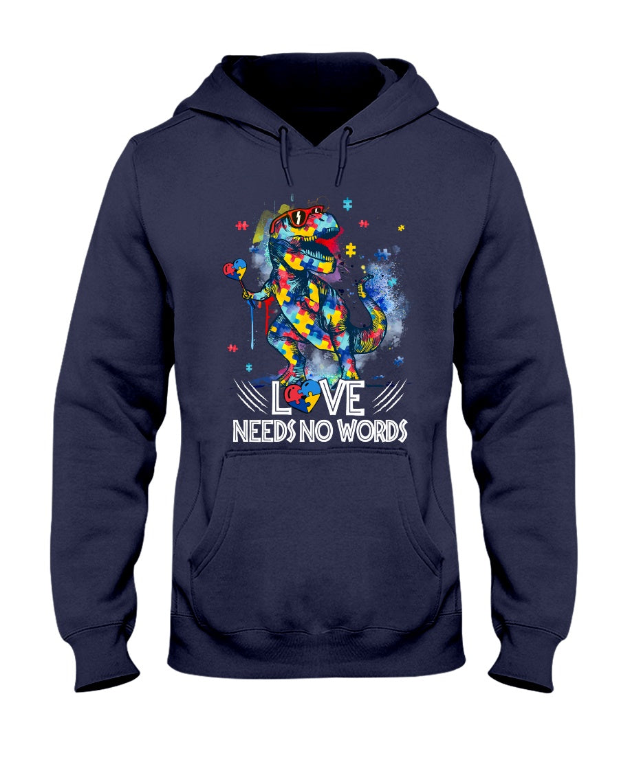 Autism Love Needs No Words - Autism Awareness T-shirt and Hoodie 0921