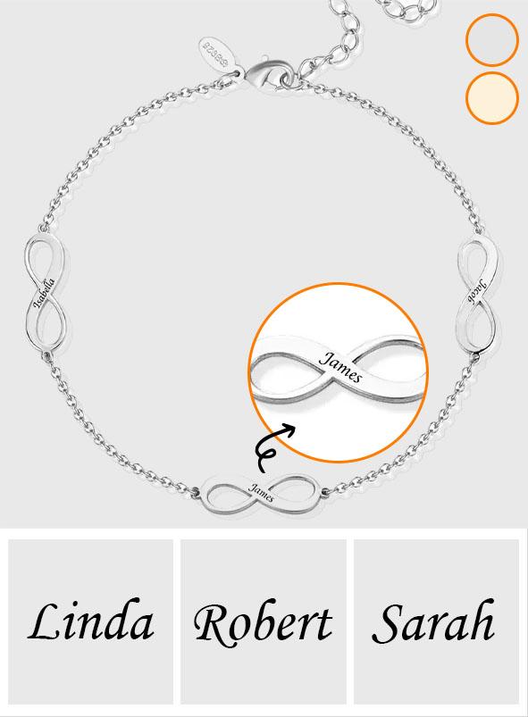 Infinity Love - Personalized Engraved Infinity Anklet