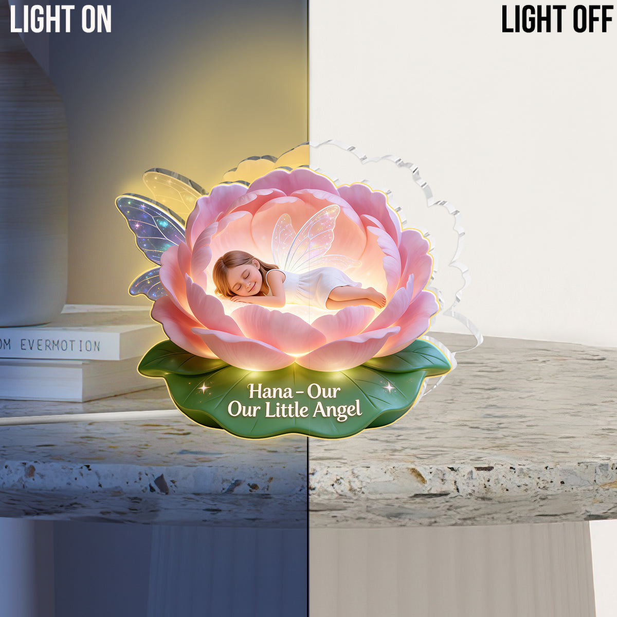 Gift for Your Little Angel - Personalized Kid Acrylic LED Night Light