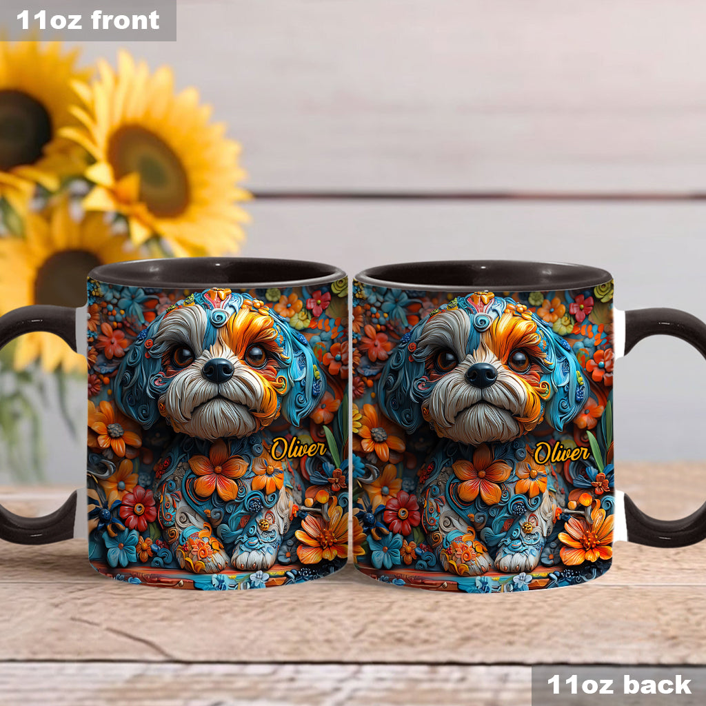 Colorful Shih Tzu Dreams - Personalized Dog Accent Mug