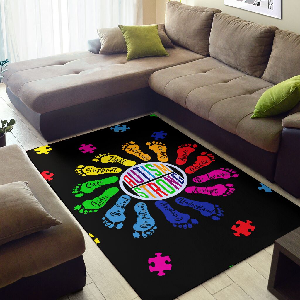 Autism Strong Autism Awareness Rug 0622