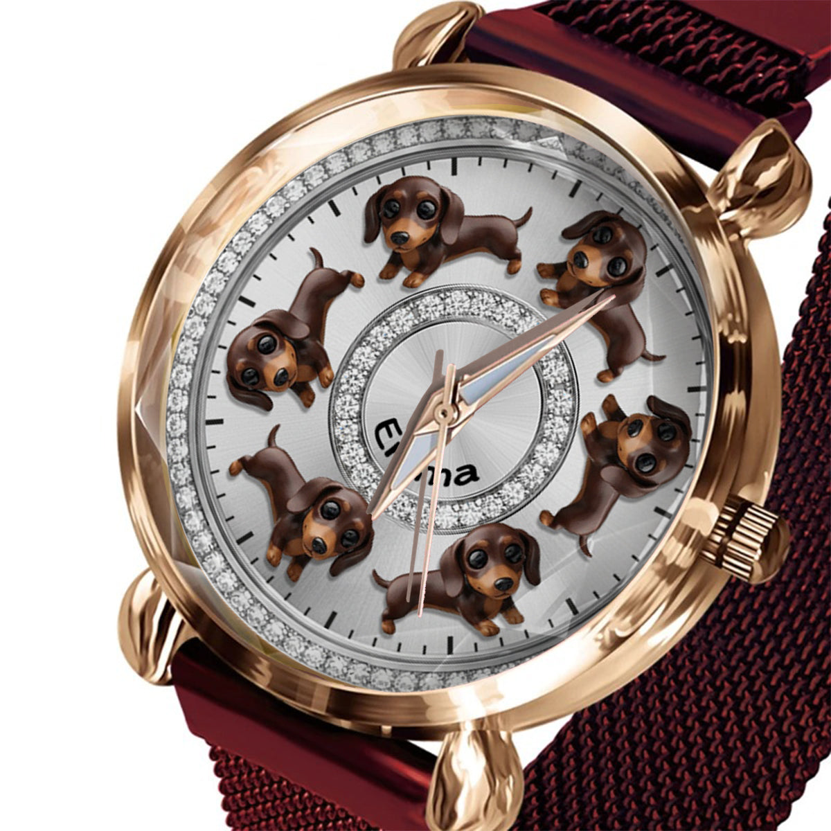 I Love My Dogs - Personalized Dog Women Hand Watch